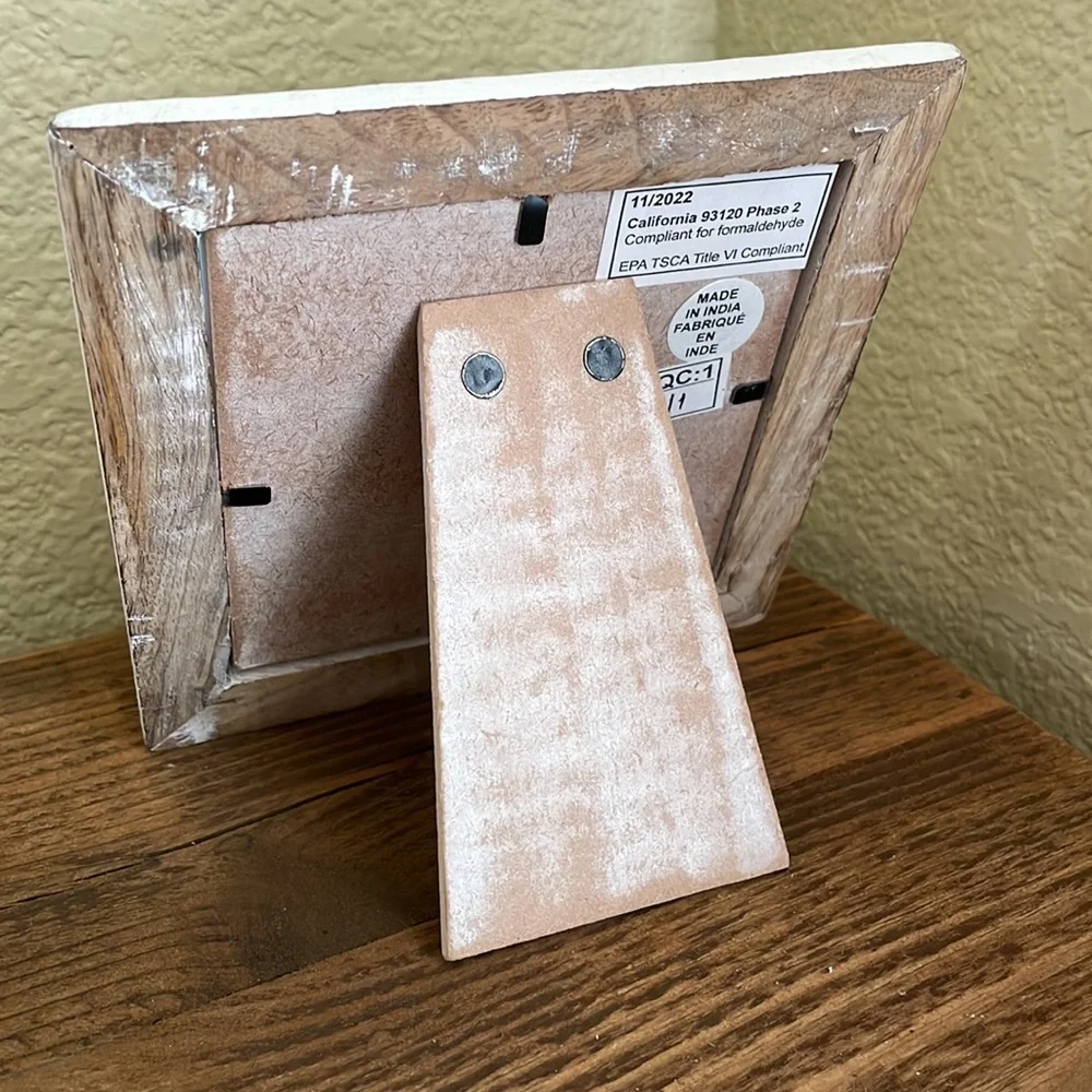 New Rustic White 4”X 4” desk frame, handcrafted in India